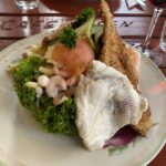 Stjerneskud med fisk, rejer og laks hos Café Feen